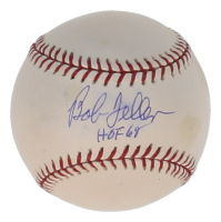 Bob Feller Signed OML Baseball Inscribed "HOF 62" (PSA) at PristineAuction.com