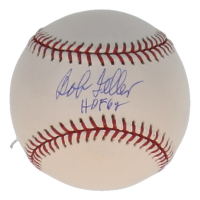 Bob Feller Signed OML Baseball Inscribed "HOF 62" (PSA) at PristineAuction.com