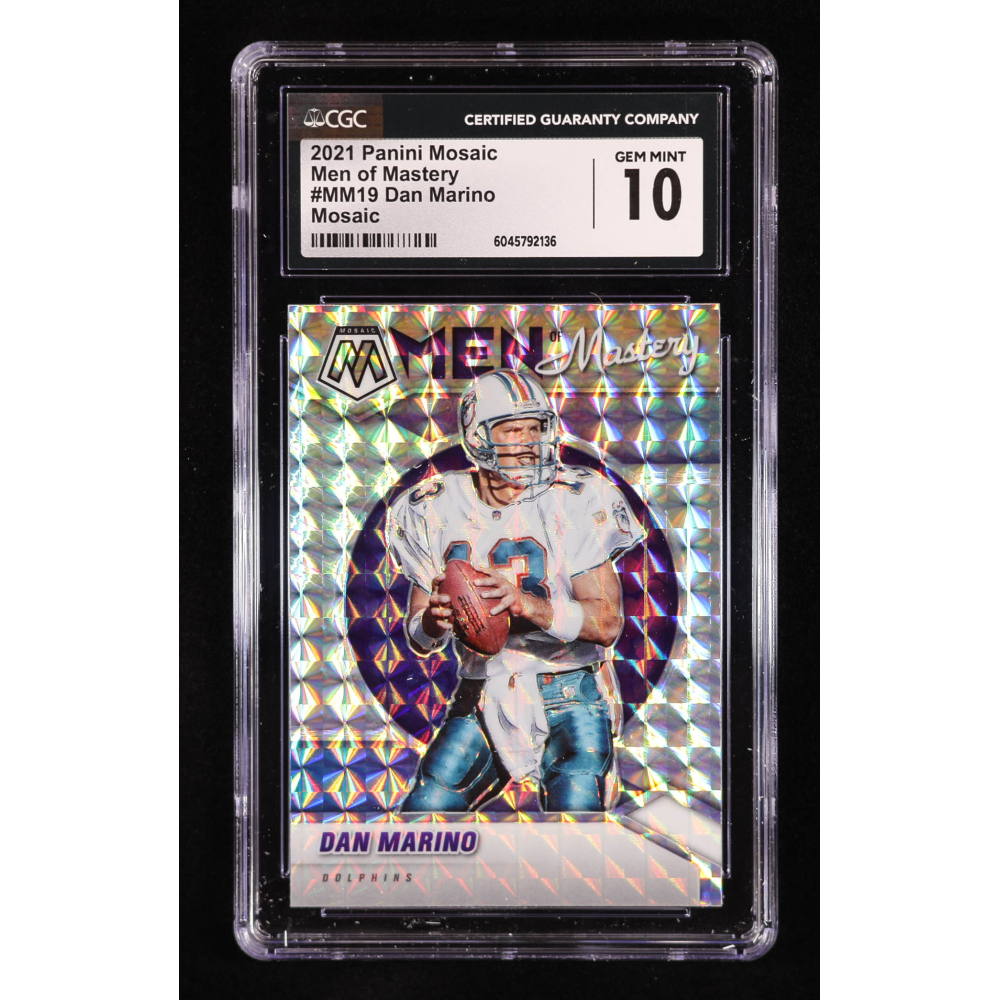 Dan Marino 2021 Panini Mosaic Men of Mastery Mosaic #19 (CGC 10) at PristineAuction.com