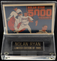 Nolan Ryan Signed LE 1992 Upper Deck 5000 Strikeouts #34 Card Display (Upper Deck) at PristineAuction.com