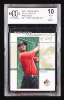 Tiger Woods 2001 Upper Deck SP Authentic Previews #51 RC (BCCG 10) at PristineAuction.com