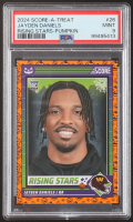 Jayden Daniels 2024 Score Halloween Rising Stars Pumpkin #26 RC (PSA 9) at PristineAuction.com