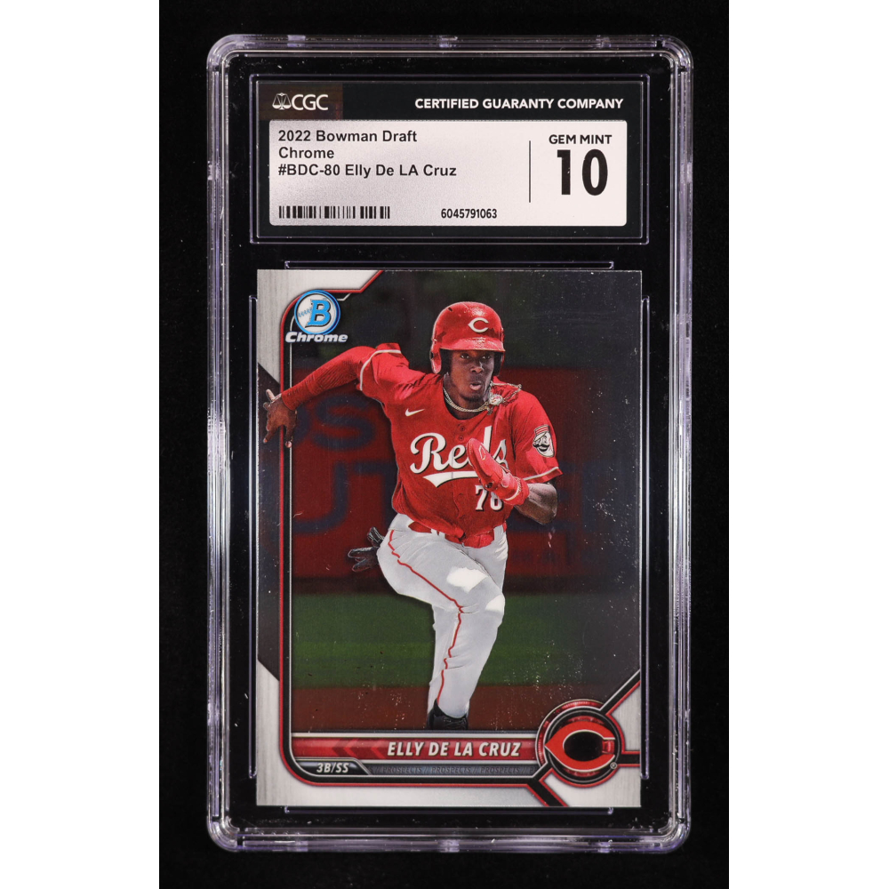 Elly De La Cruz 2022 Bowman Chrome Draft #BDC80 RC (CGC 10) at PristineAuction.com