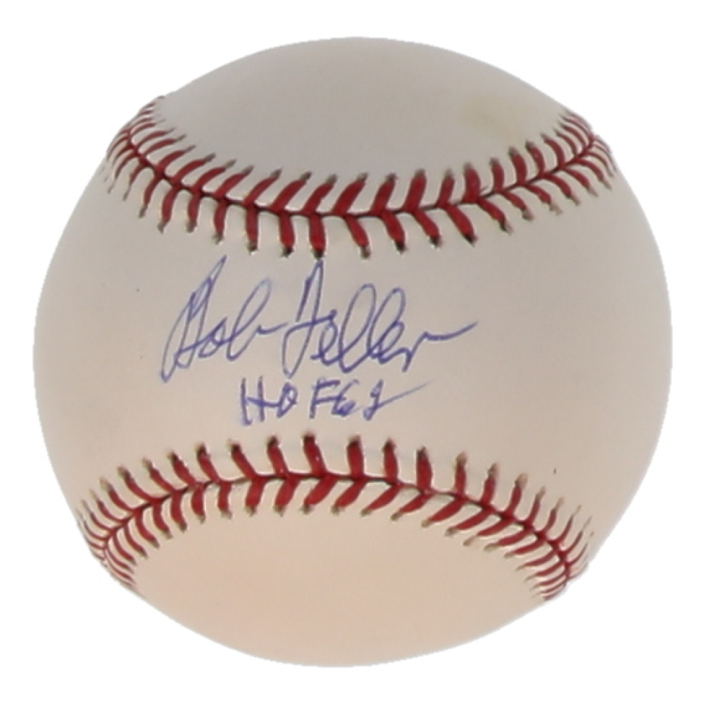 Bob Feller Signed OML Baseball Inscribed "HOF 62" (PSA) at PristineAuction.com