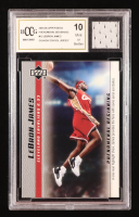 LeBron James 2003-04 Upper Deck Phenomenal Beginning LeBron James #13 RC with Game-Used High School Jersey Piece (BCCG 10) at PristineAuction.com