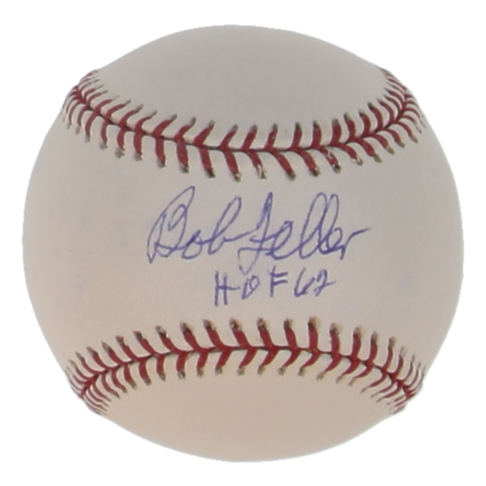 Bob Feller Signed OML Baseball Inscribed "HOF 62" (PSA) at PristineAuction.com