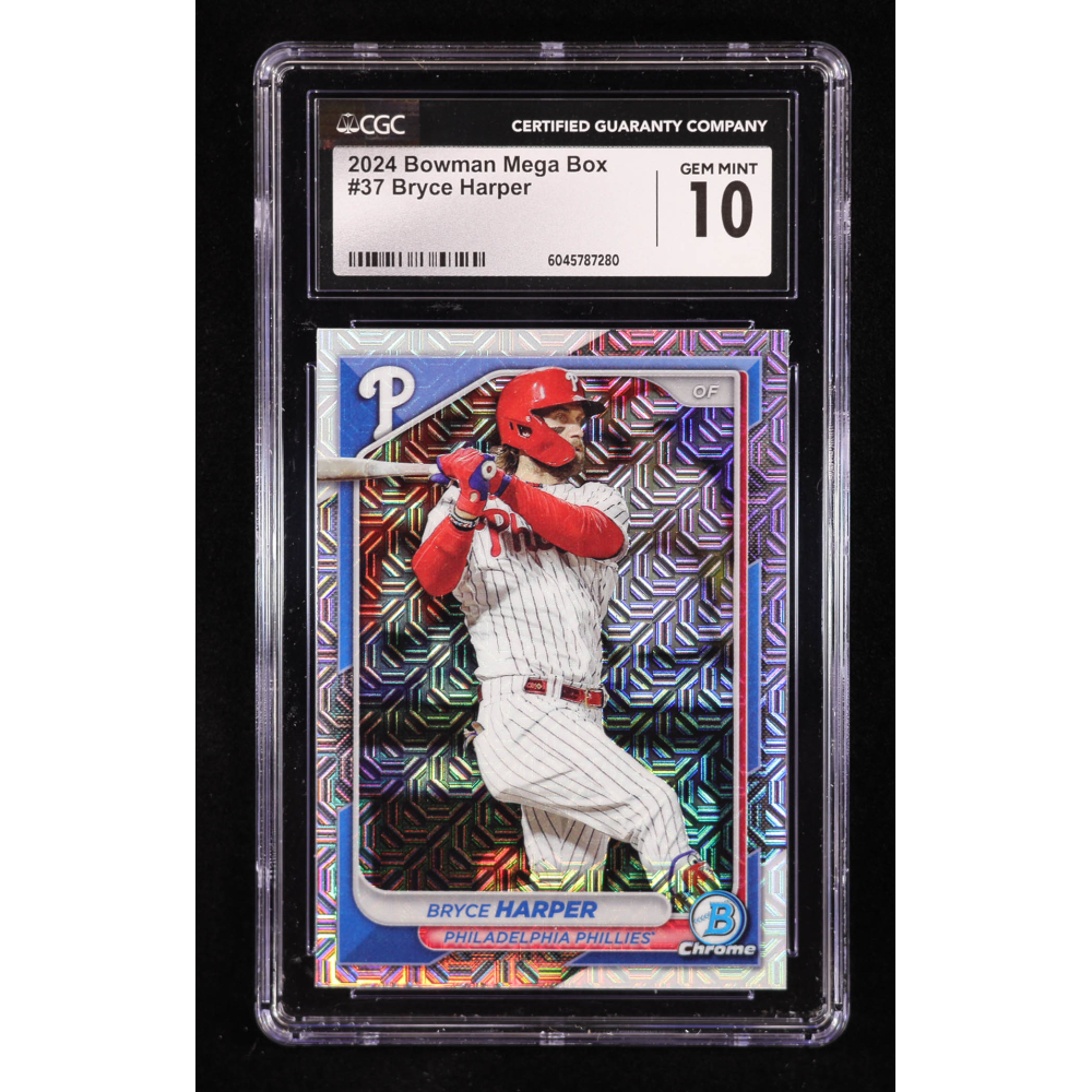 Bryce Harper 2024 Bowman Chrome Bowman Mega Box #37 (CGC 10) at PristineAuction.com