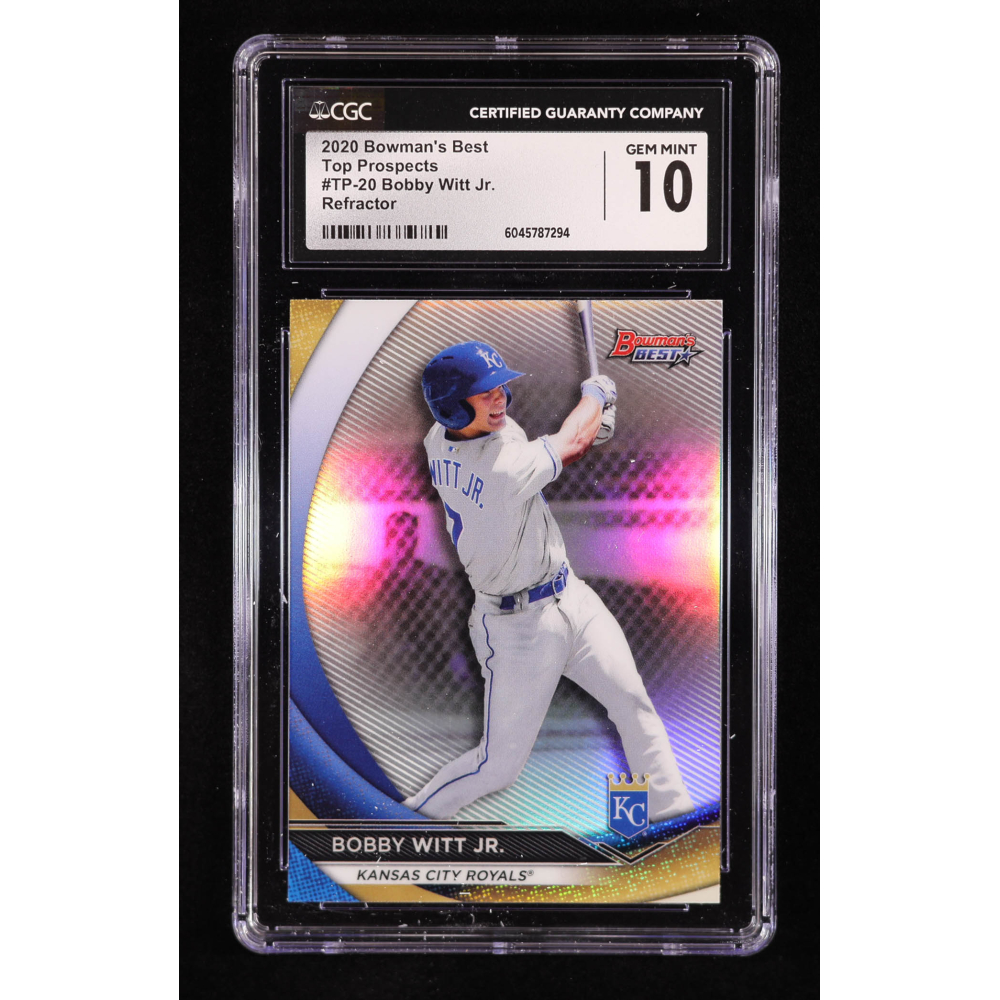 Bobby Witt Jr. 2020 Bowman's Best Top Prospects Refractors #TP20 RC (CGC 10) at PristineAuction.com