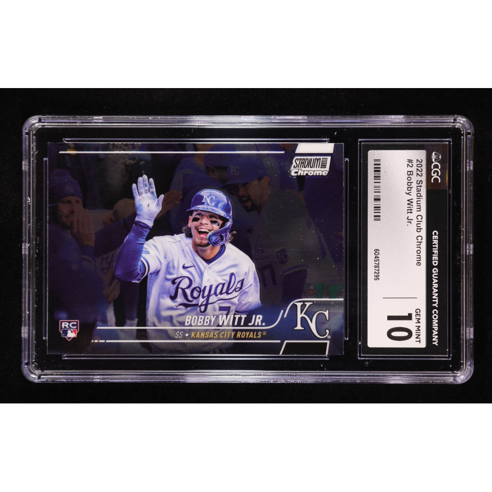 Bobby Witt Jr. 2022 Stadium Club Chrome #2 RC (CGC 10) at PristineAuction.com