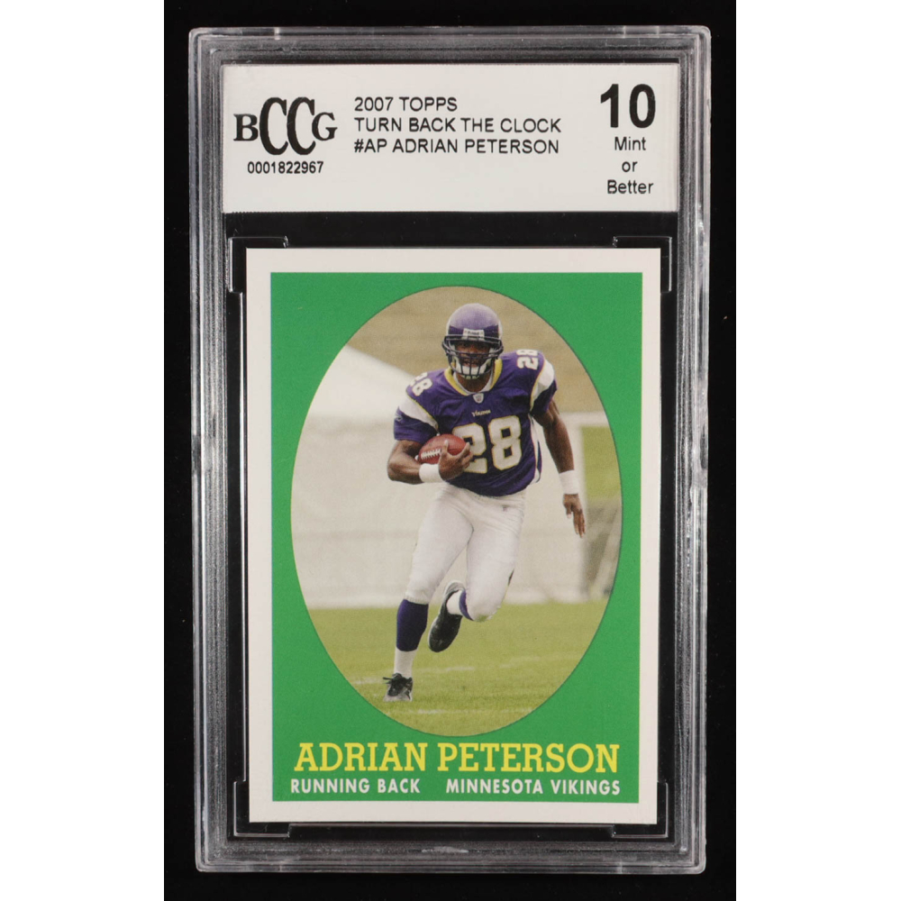 Adrian Peterson 2007 Topps Turn Back the Clock #AP RC (BCCG 10) at PristineAuction.com