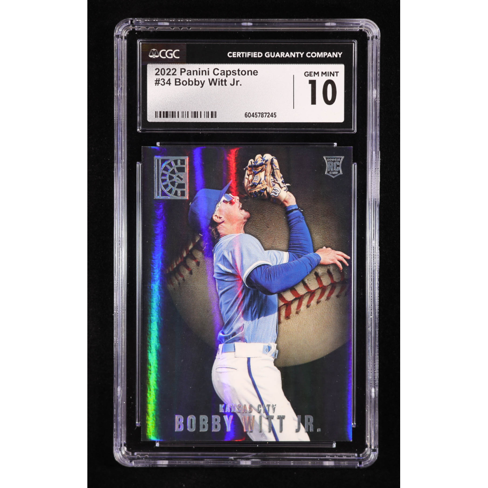 Bobby Witt Jr. 2022 Panini Capstone #34 RC (CGC 10) at PristineAuction.com
