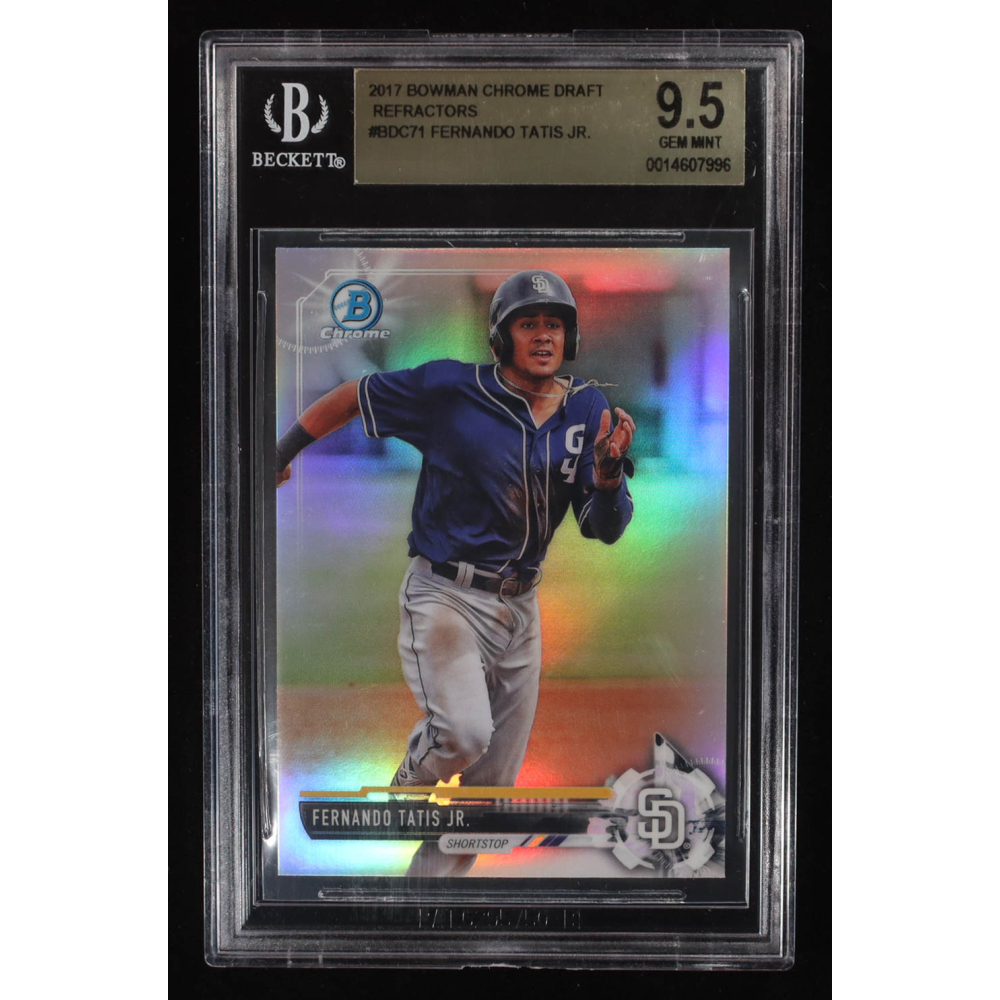 Fernando Tatis Jr. 2017 Bowman Chrome Draft Refractors #BDC71 RC (BGS 9.5) at PristineAuction.com