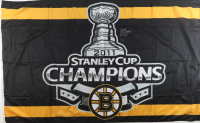 Patrice Bergeron Signed 2011 Stanley Cup Champions Flag (Bergeron) at PristineAuction.com