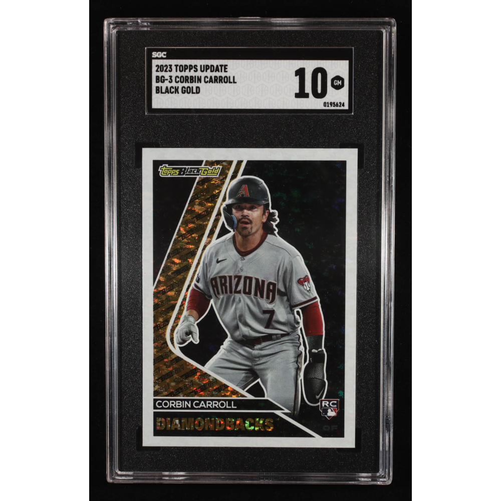 Corbin Carroll 2023 Topps Update Black Gold #BG3 RC (SGC 10) at PristineAuction.com