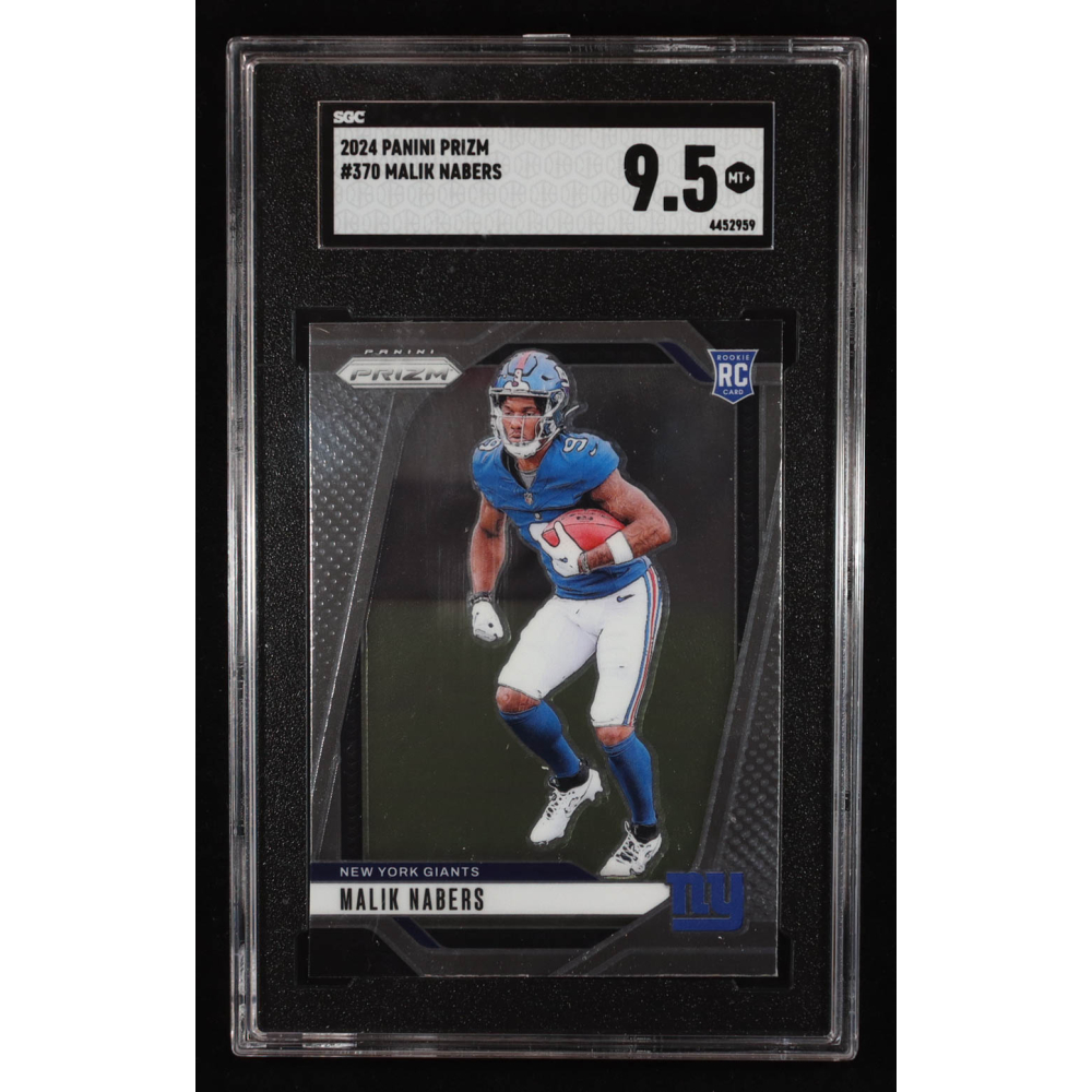 Malik Nabers 2024 Panini Prizm #370 RC (SGC 9.5) at PristineAuction.com