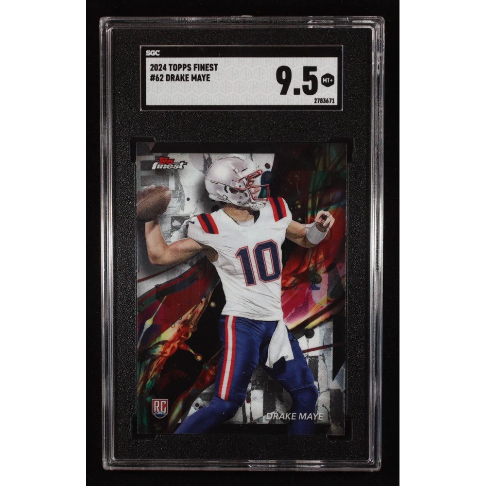 Drake Maye 2024 Finest #62 RC (SGC 9.5) at PristineAuction.com