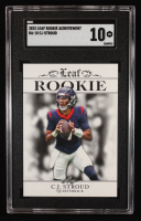 CJ Stroud 2023 Leaf Rookie Achievement #RA10 RC (SGC 10) at PristineAuction.com