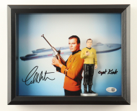William Shatner Signed "Star Trek" Custom Framed Photo Shadowbox With 5.5" Figurine Inscribed "Capt Kirk" (JSA) at PristineAuction.com