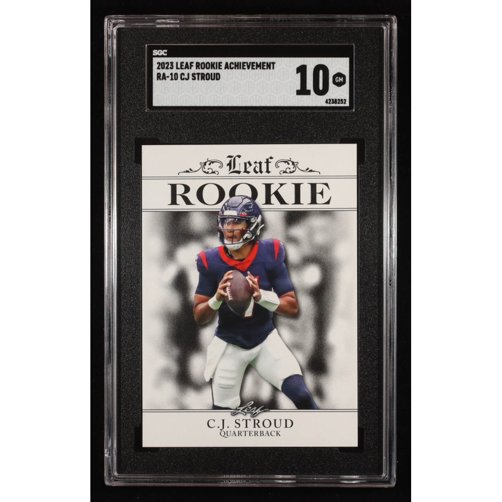 CJ Stroud 2023 Leaf Rookie Achievement #RA10 RC (SGC 10) at PristineAuction.com