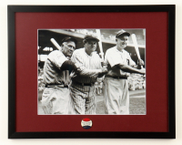 Babe Ruth, Ty Cobb & Tris Speaker Custom Framed Photo Display with Hall Of Fame Pin at PristineAuction.com