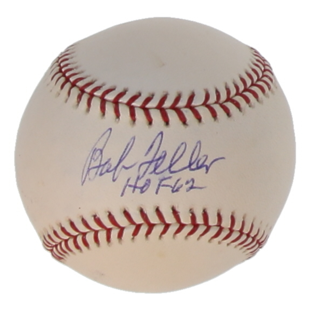 Bob Feller Signed OML Baseball Inscribed "HOF 62" (PSA) at PristineAuction.com