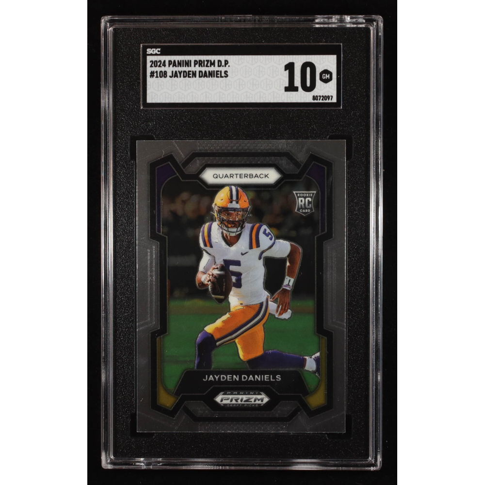 Jayden Daniels 2024 Panini Prizm Draft Picks #108 RC (SGC 10) at PristineAuction.com