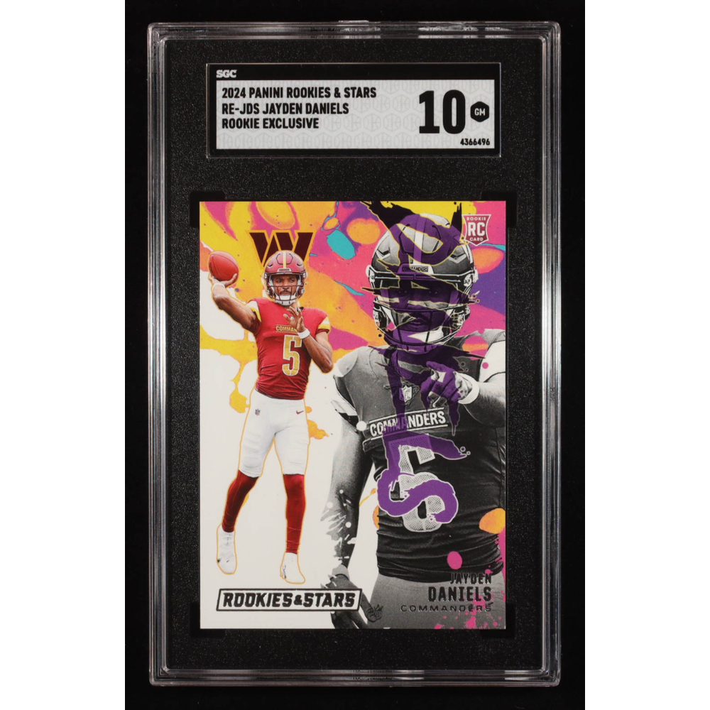 Jayden Daniels 2024 Panini Rookies & Stars Rookie Exclusive #REJDS RC (SGC 10) at PristineAuction.com