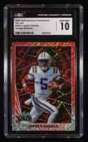 Jayden Daniels 2024 Leaf Collective Promotional '90 Press Pass Orange Shimmer #90B3 RC (CGC 10) at PristineAuction.com