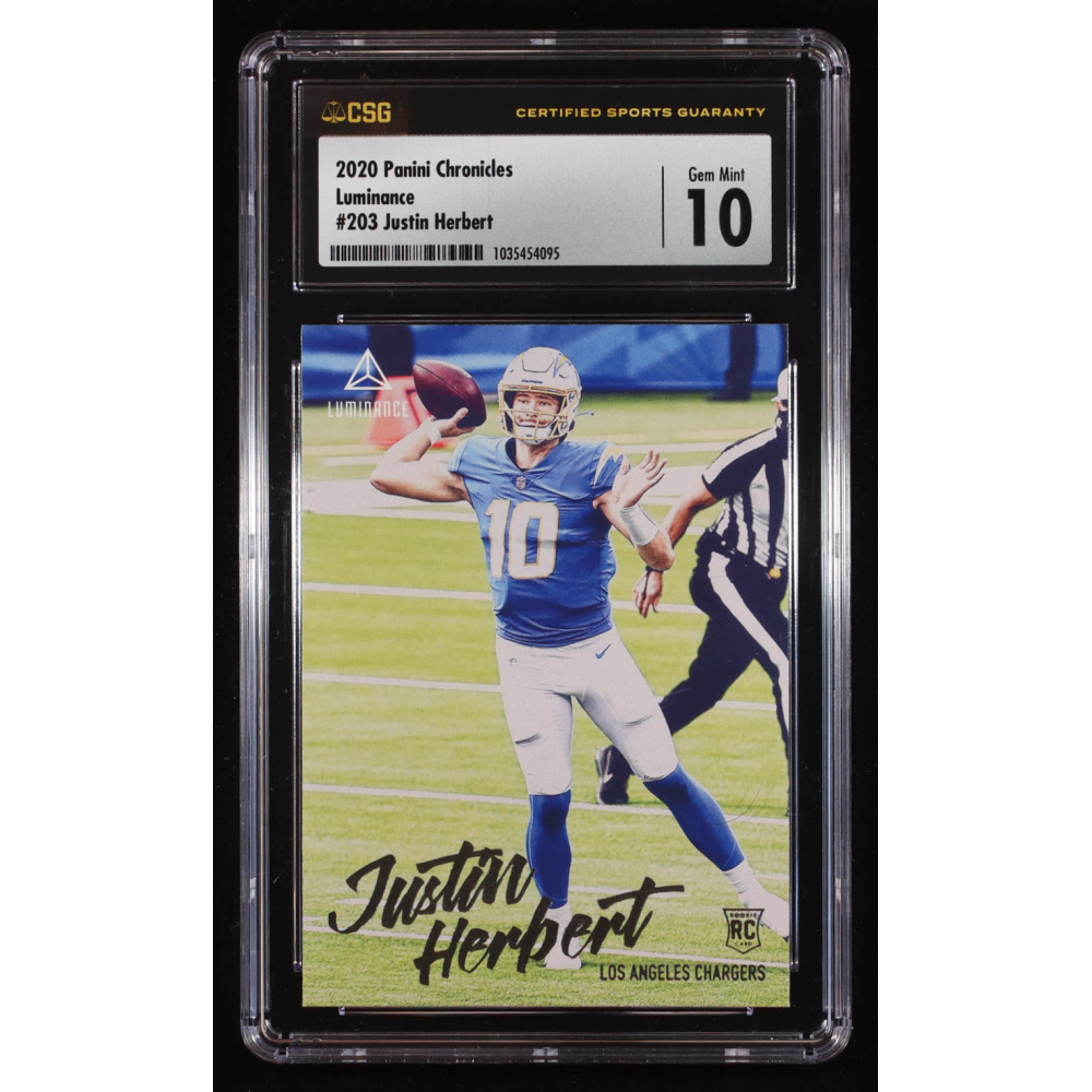Justin Herbert 2020 Chronicles / Luminance #203 RC (CGC 10) at PristineAuction.com