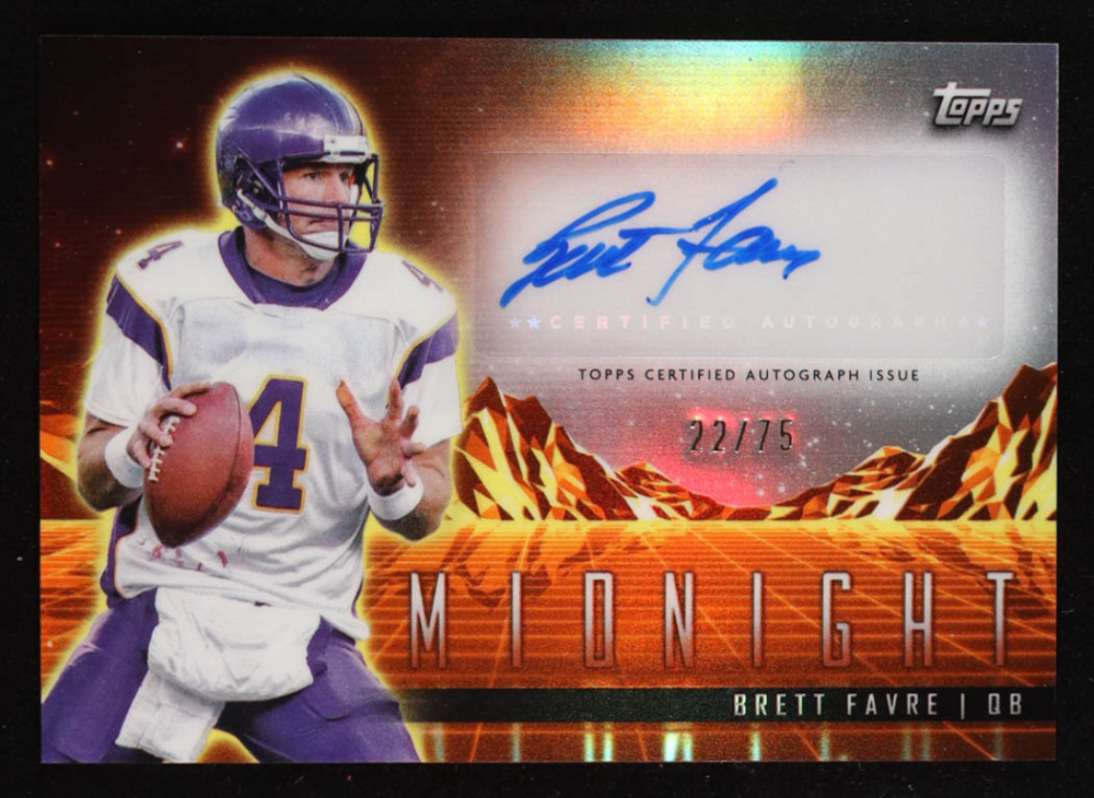 Brett Favre 2024 Topps Midnight Horizon Signatures Dusk #HZSBF #22/75