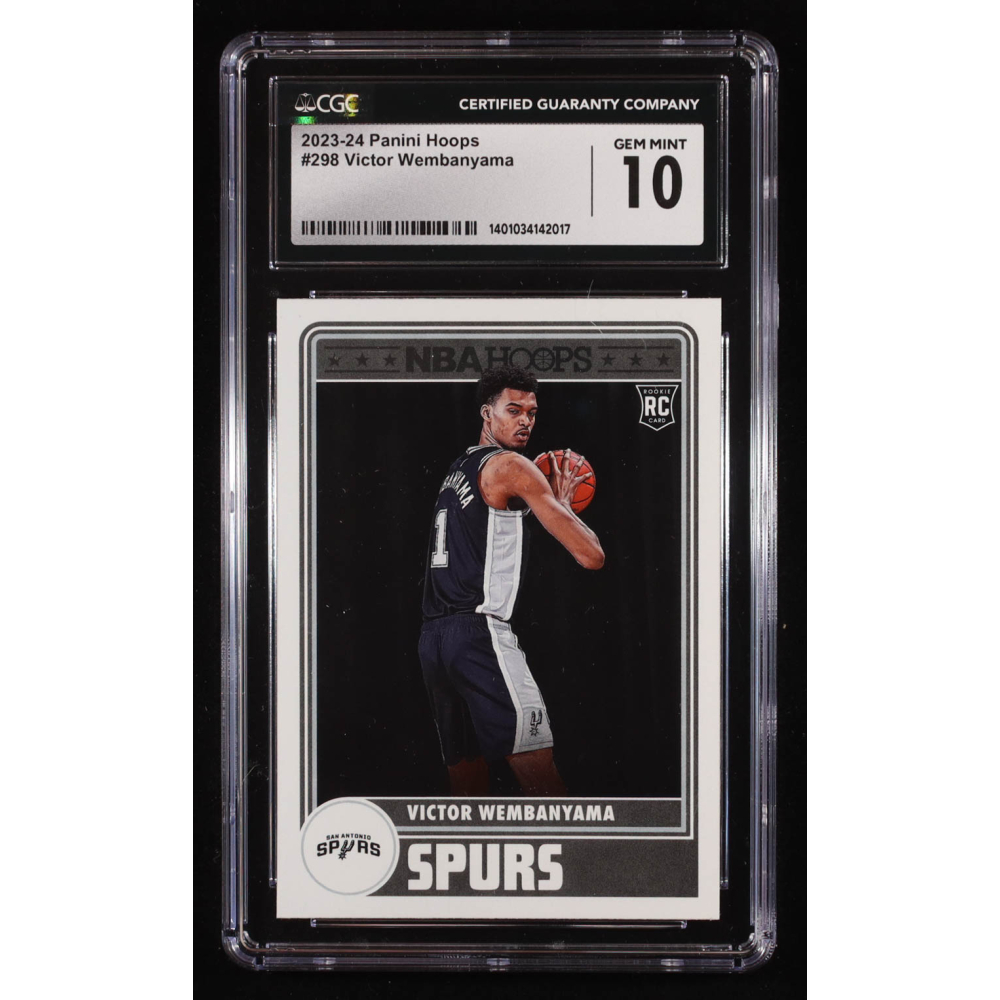 Victor Wembanyama 2023-24 Hoops #298 RC (CGC 10) at PristineAuction.com