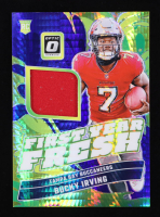 Bucky Irving 2024 Donruss Optic First Year Fresh Jerseys Blue Hyper #10 RC at PristineAuction.com