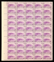 U.S. Postage 3¢ "Puerto Rico Territory" Stamp - Issued November 25th 1937 - Full Original Uncut Sheet Of (50) Stamps at PristineAuction.com