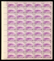 U.S. Postage 3¢ "Puerto Rico Territory" Stamp - Issued November 25th 1937 - Full Original Uncut Sheet Of (50) Stamps at PristineAuction.com