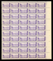 U.S. Postage 3¢ "Alaska Territory" Stamp - Issued November 12th 1937 - Full Original Uncut Sheet Of (50) Stamps at PristineAuction.com