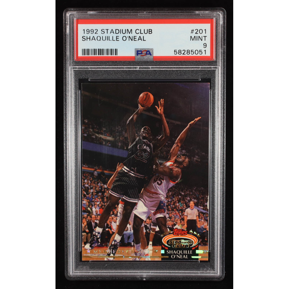 Shaquille O'Neal 1992-93 Stadium Club #201 RC (PSA 9) at PristineAuction.com
