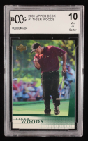 Tiger Woods 2001 Upper Deck #1 RC (BCCG 10) at PristineAuction.com