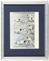 Jerry Lumpe & Bobby Richardson Triple-Signed Custom Framed Photo Display Inscribed "Out" (PSA) at PristineAuction.com