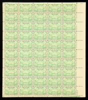 U.S. Postage 1¢ "Mount Vernon" U.S. Army & Navy Commemorative Stamp - Issued December 15th 1936 - Full Original Uncut Sheet Of (50) Stamps at PristineAuction.com