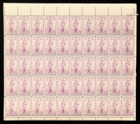 U.S. Postage 3¢ "Rhode Island Tercentenary" Stamp - Issued May 4th 1936 - Full Original Uncut Sheet Of (50) Stamps at PristineAuction.com