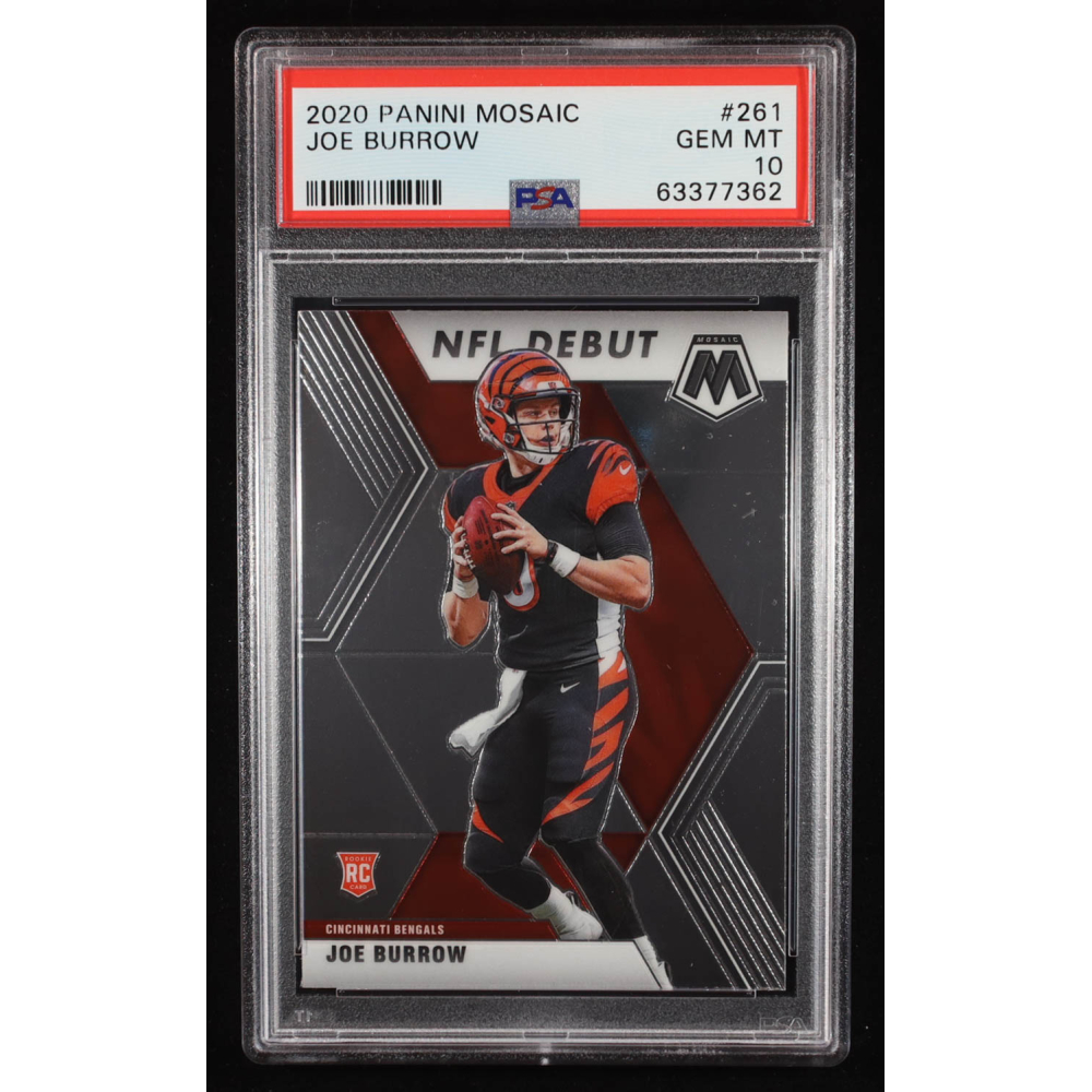 Joe Burrow 2020 Mosaic DEB #261 RC (PSA 10) at PristineAuction.com