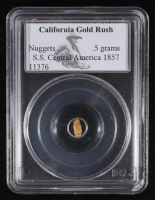 1857 California Gold Rush .5 Gram Gold Nugget (PCGS) at PristineAuction.com
