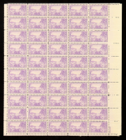 U.S. Postage 3¢ "Virgin Islands Territory" Stamp - Issued December 15th 1937 - Full Original Uncut Sheet Of (50) Stamps at PristineAuction.com