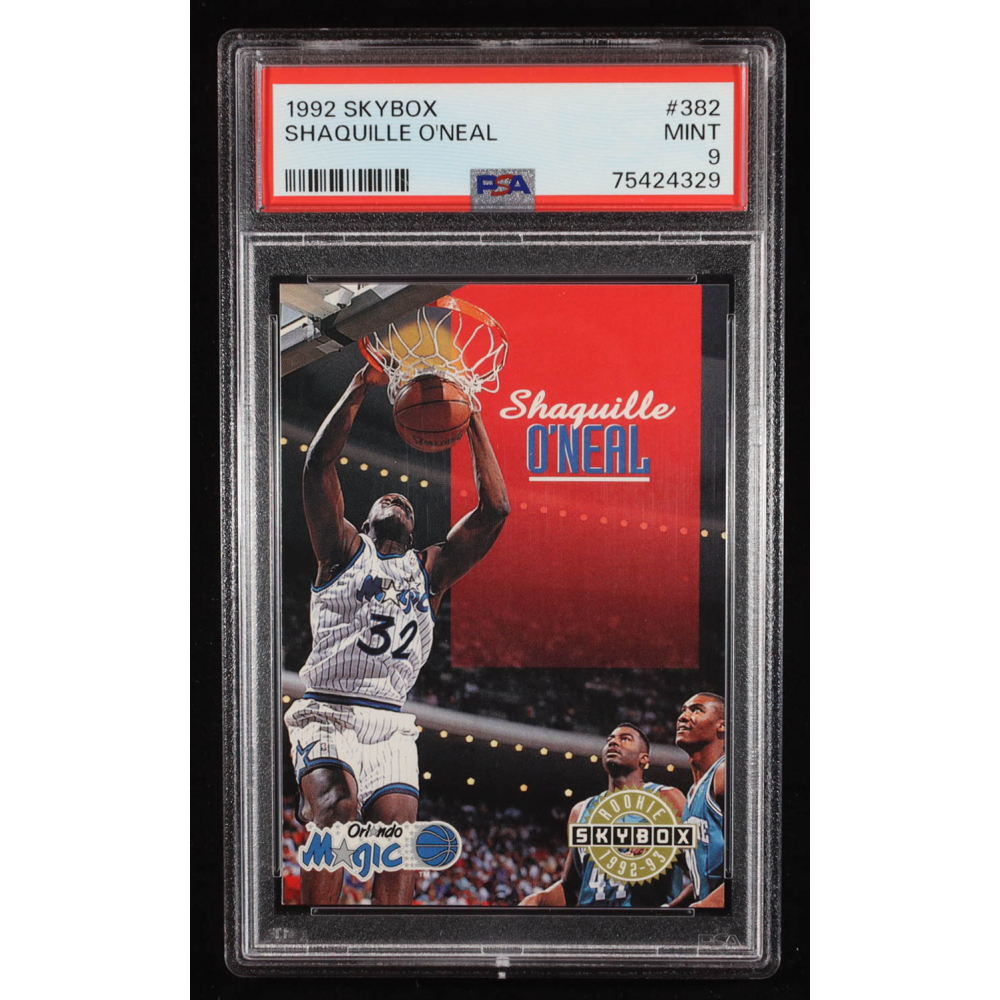 Shaquille O'Neal 1992-93 SkyBox #382 SP RC (PSA 9) at PristineAuction.com