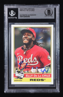Elly De La Cruz Signed 2025 Topps Heritage #263 (BGS) at PristineAuction.com