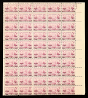 U.S. Postage 3¢ "Farragut & Porter" U.S. Army & Navy Admirals Stamp - Issued February 18th 1937 - Full Original Uncut Sheet Of (50) Stamps at PristineAuction.com