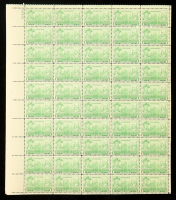 U.S. Postage 1¢ "Jones / Barry" U.S. Navy Commemorative Stamp - Issued December 15th 1936 - Full Original Uncut Sheet Of (50) Stamps at PristineAuction.com