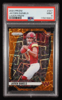 Jayden Daniels 2024 Panini Prizm Prizms Lazer Orange #347 RC (PSA 9) at PristineAuction.com