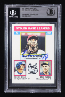 Elly De La Cruz Signed 2025 Topps Heritage #197 Brice Turang / Shohei Ohtani / Elly De La Cruz LL (BGS) at PristineAuction.com