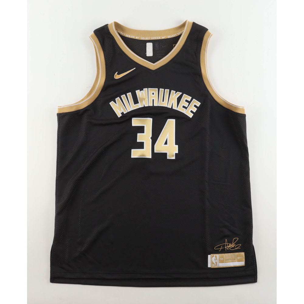 Giannis Antetokounmpo Signed Bucks Nike Authentic Jersey (Beckett) at PristineAuction.com